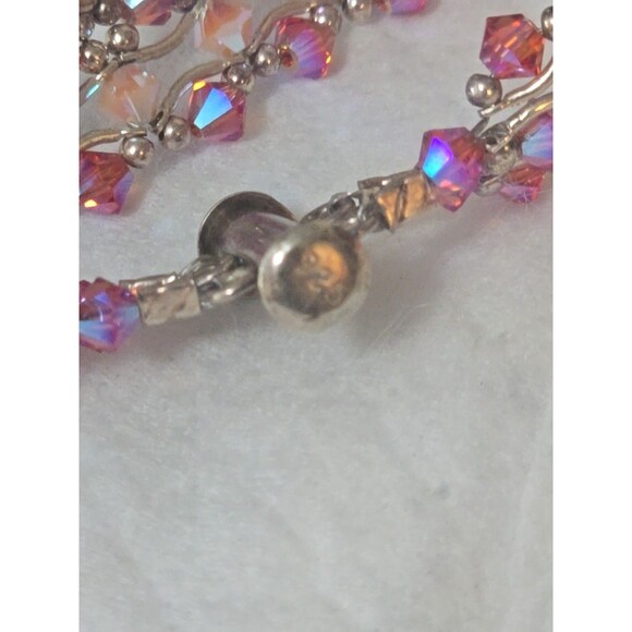 PINK BEADED Sterling Silver Bracelet - Picture 5 of 7